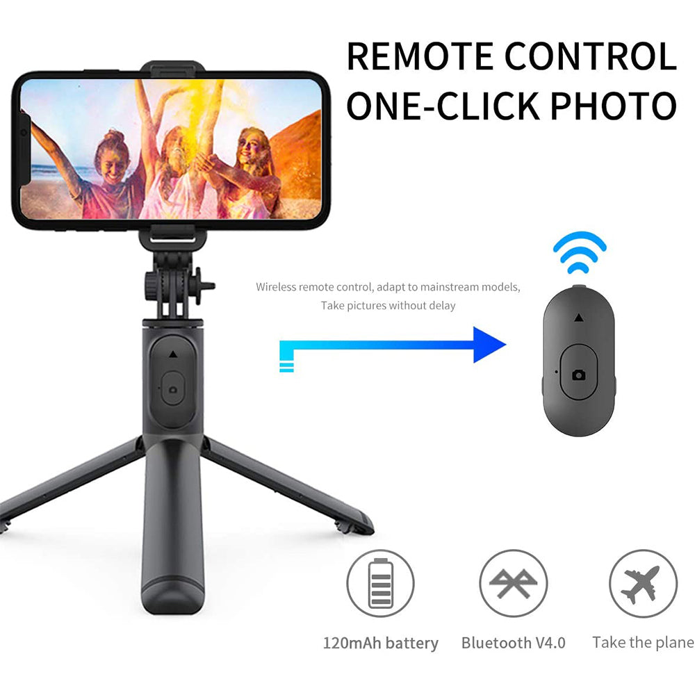 Selfie Stick Bluetooth Techsuit Q01, Universal, Black