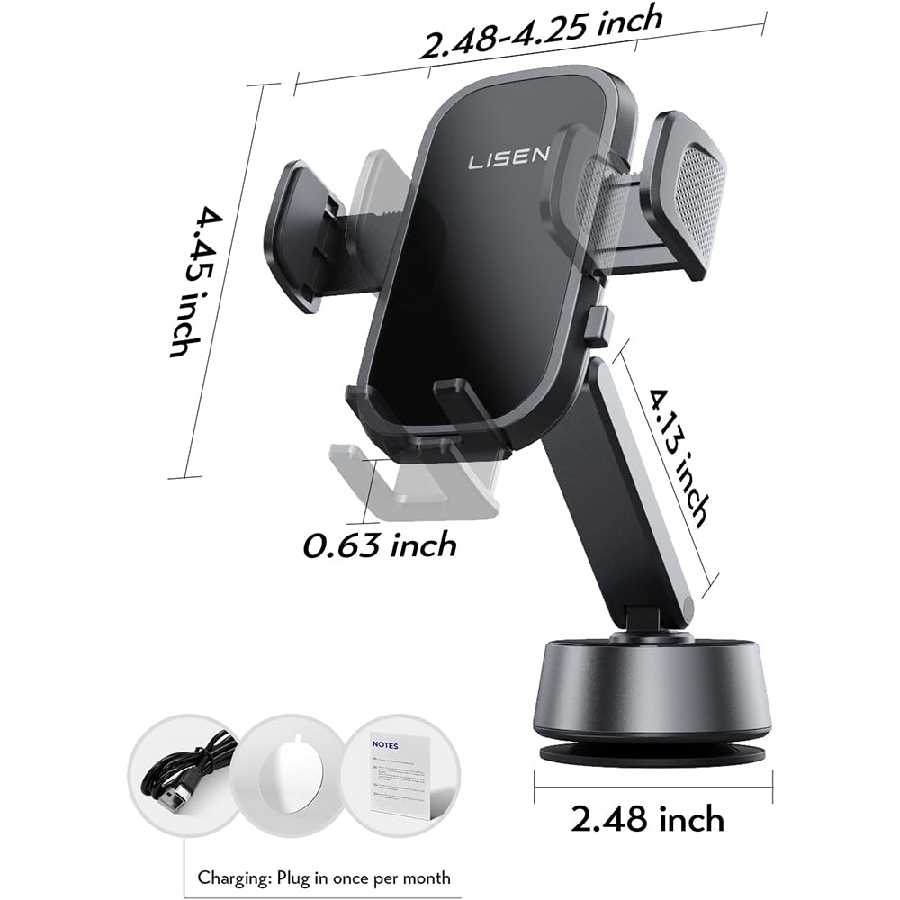 Lisen A680 Car Holder, Universal, Black YL0225010007