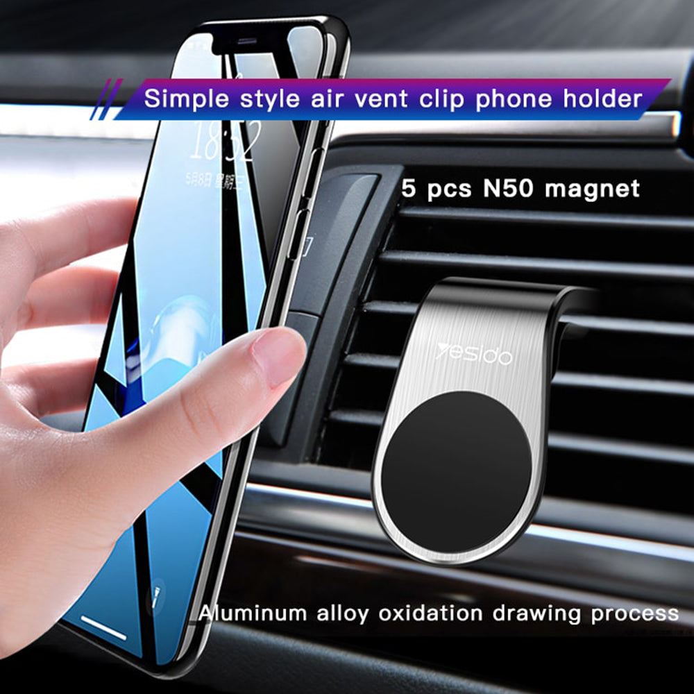 Yesido C64 Magnetic Car Holder, Universal, Black