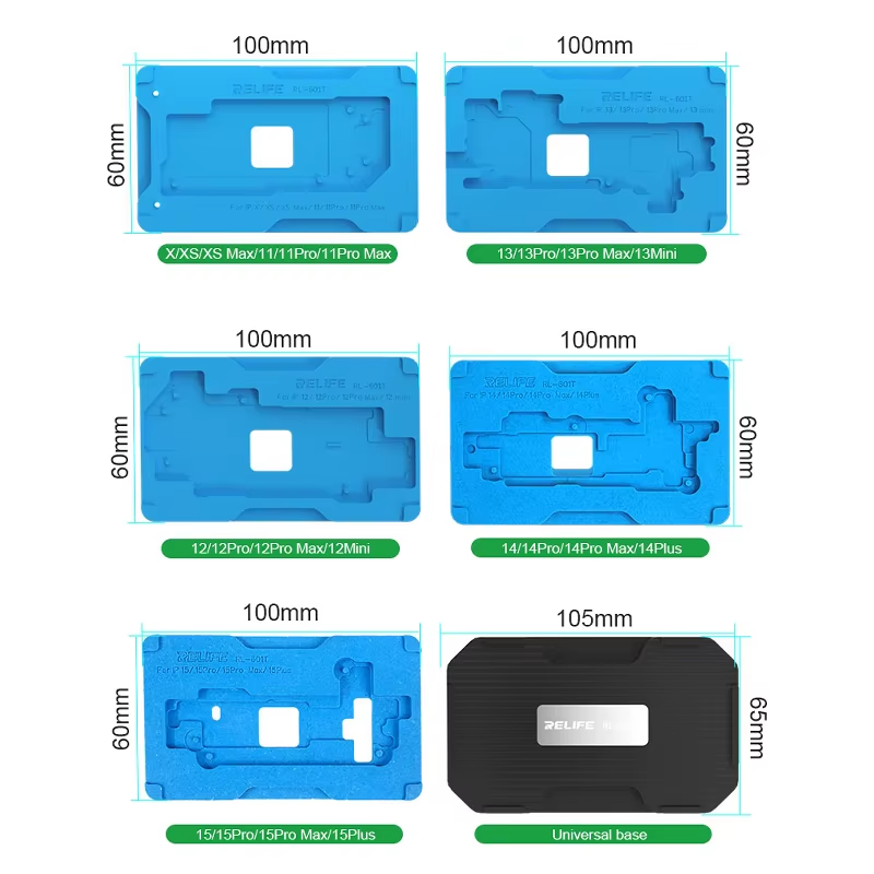 Reballing Work Stand Relife RL-601T for Apple iPhone X - 15 Series