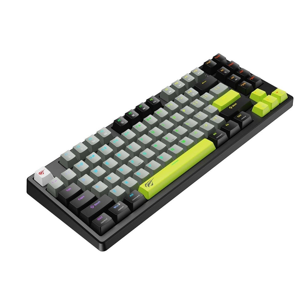 Wired USB Gaming Keyboard HAVIT KB904L, RGB, 1.8m, Black Green