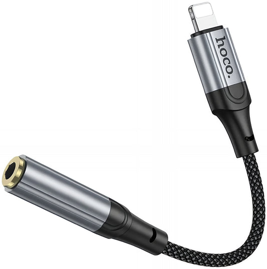 Lightning to 3.5mm Audio Adapter HOCO LS36A, Gray