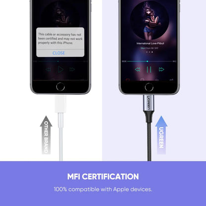 Lightning Audio Adapter - 3.5mm UGREEN US211 (30756), Black