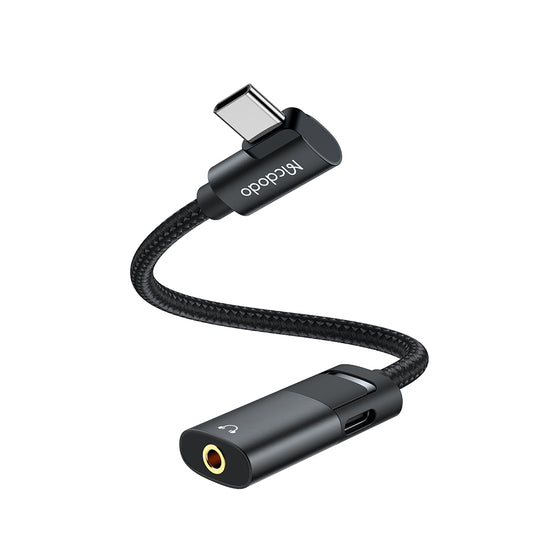 USB-C to USB-C / 3.5mm McDodo CA-1880 Audio Adapter, Black