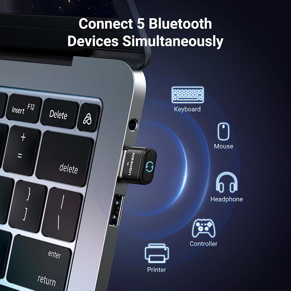 UGREEN BT301 USB Bluetooth Adapter, Black