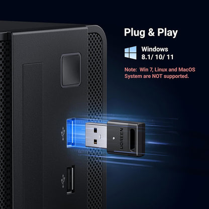 UGREEN CM591 (35995) USB Bluetooth Adapter, Black