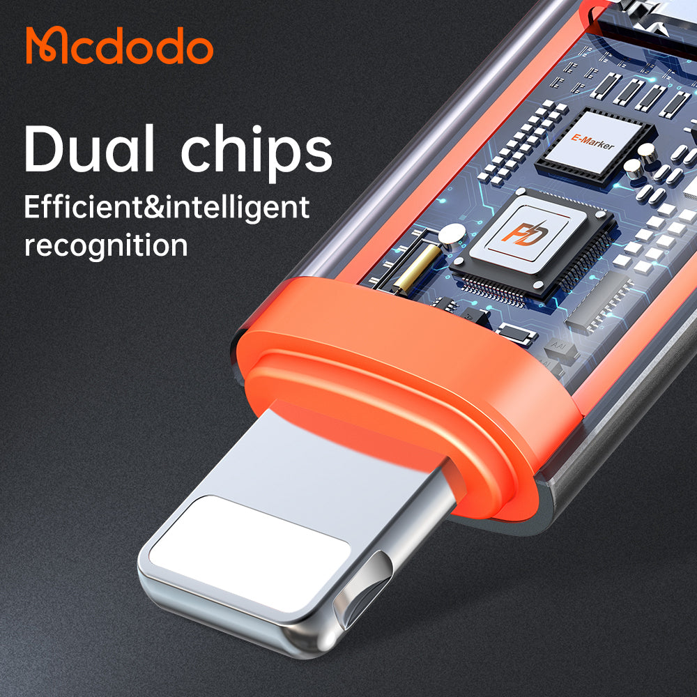 USB-C - Lightning McDodo OT-0510 Data and Charging Adapter, Gray