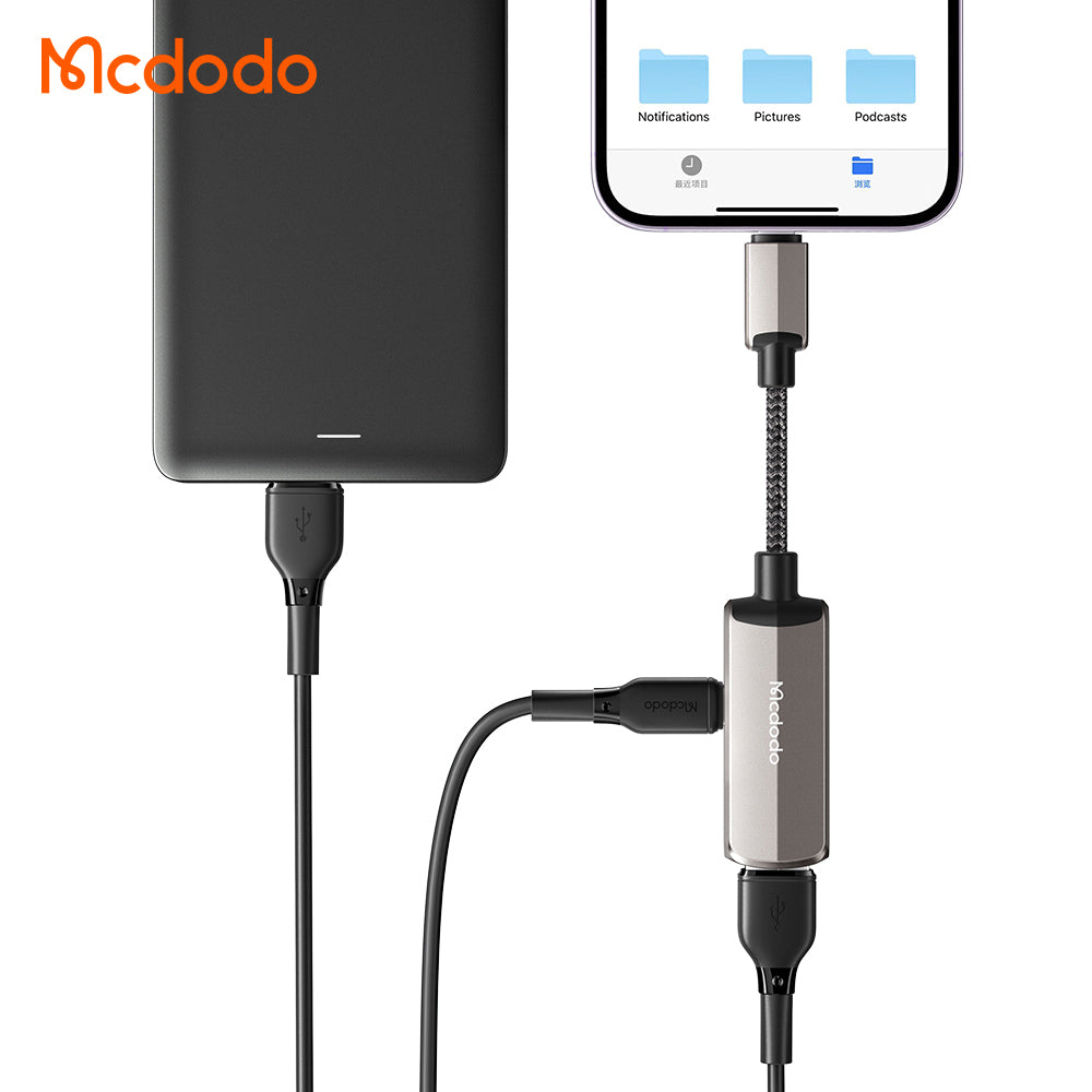 OTG Lightning to USB-A McDodo CA-2690 Adapter, Gray