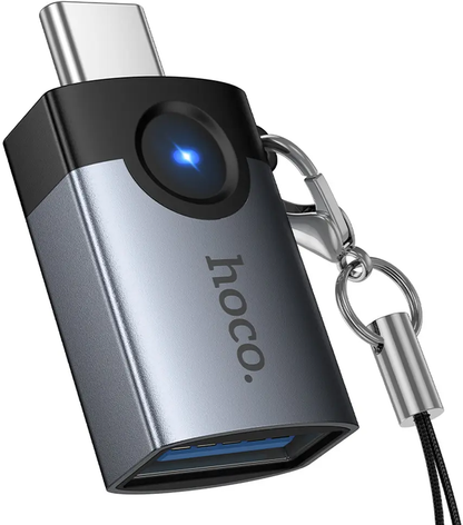 OTG USB-C to USB-A Adapter HOCO UA46C, Gray