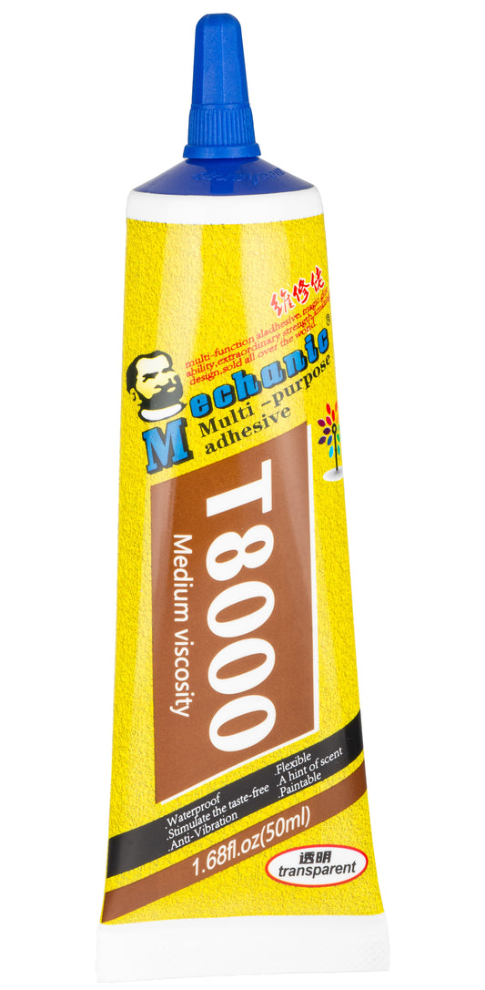 Mechanic T-8000 Liquid Adhesive, 50ml, Transparent