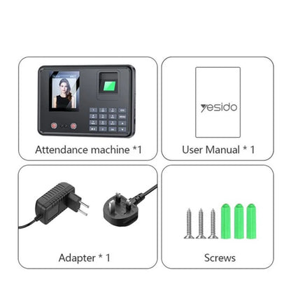 Yesido KM30 Biometric Time Attendance Device, Black