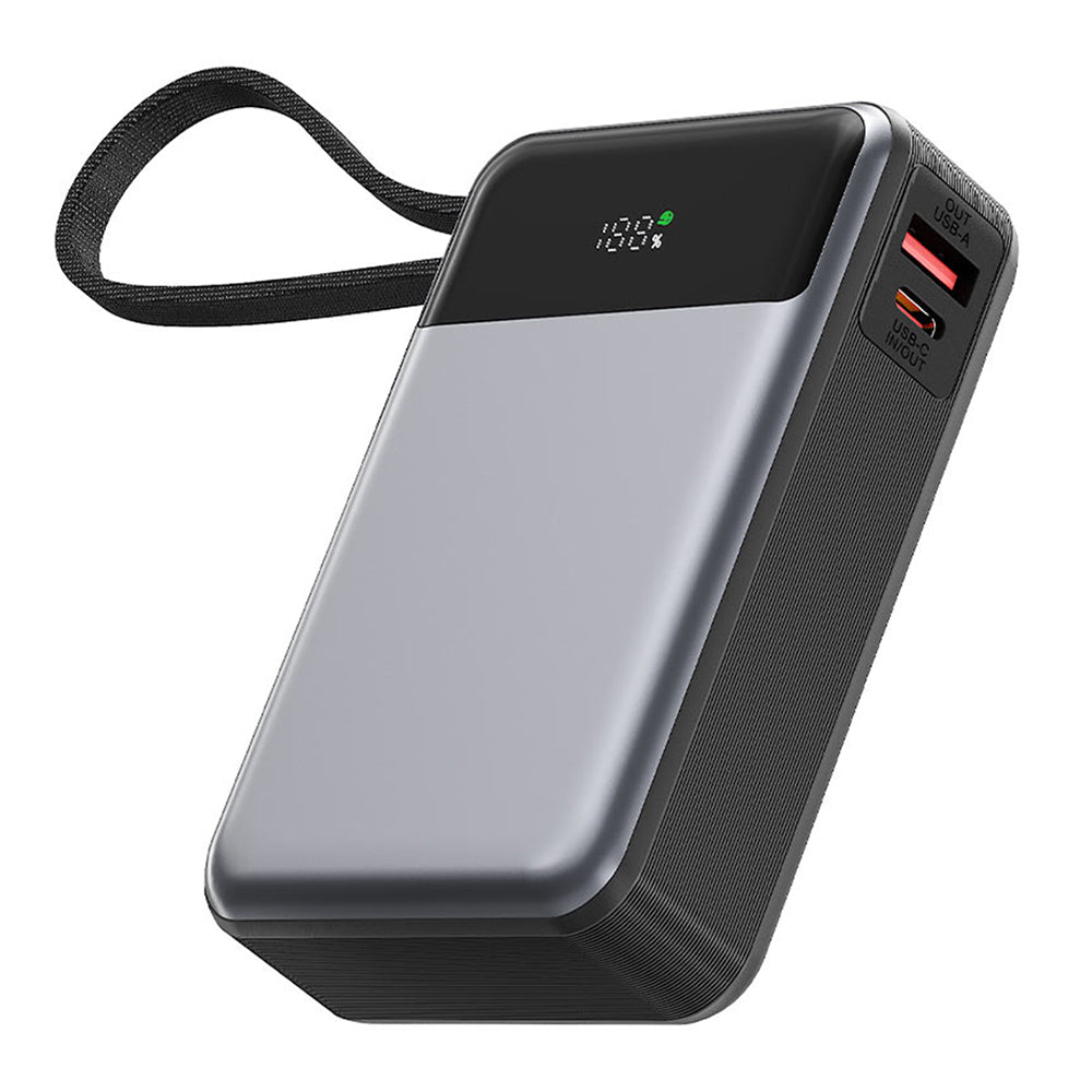 Acefast M21 External Battery, 20000mAh, 65W, QC + PD, 1 x USB-A - 2 x USB-C, Black