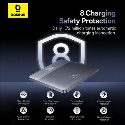 Baseus Blade 2 External Battery, 12000mAh, 65W, PD, 2 x USB-C, Orange P10063801733-00