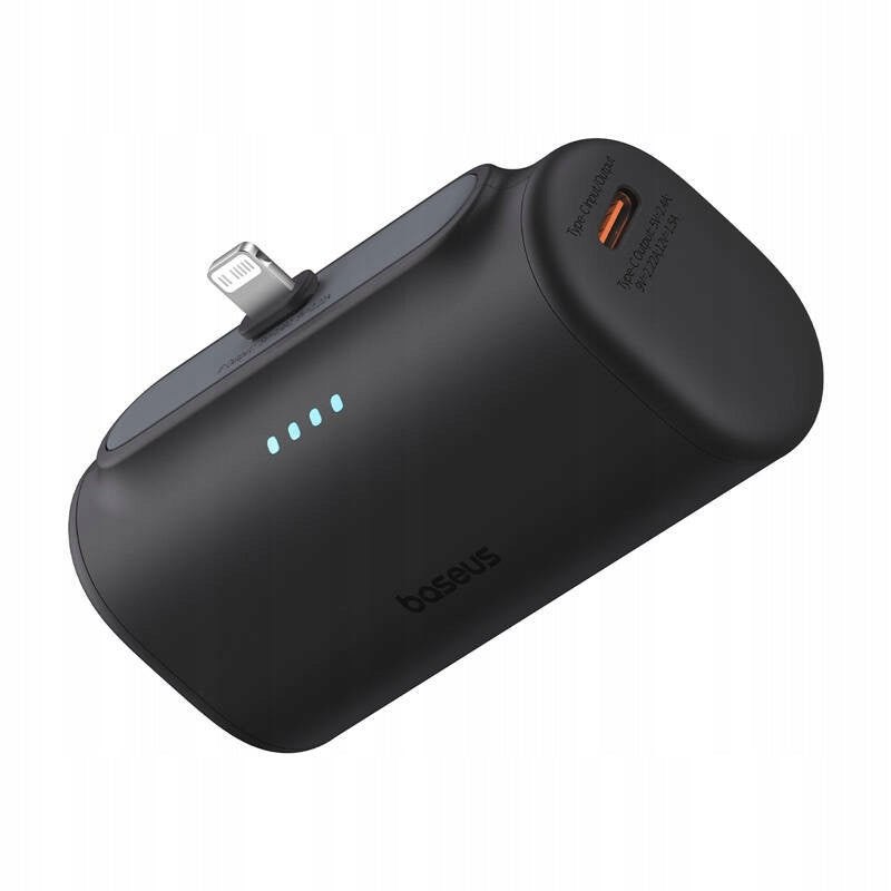 Baseus Compact External Battery, 5000mAh, 20W, PD, 1 x Lightning - 1 x USB-C, Black P10068307113-00