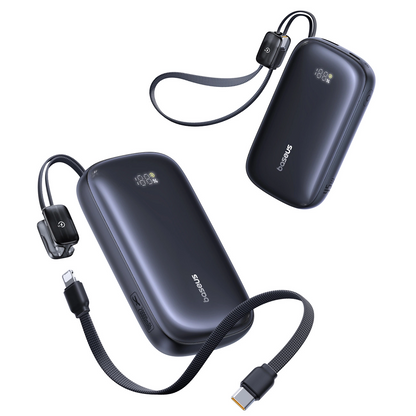 Baseus EnerFill FC21 QPow 3 Ultra External Battery, 20000mAh, 45W, QC + PD, 1 x USB-A - 1 x USB-C, Black E0027P00