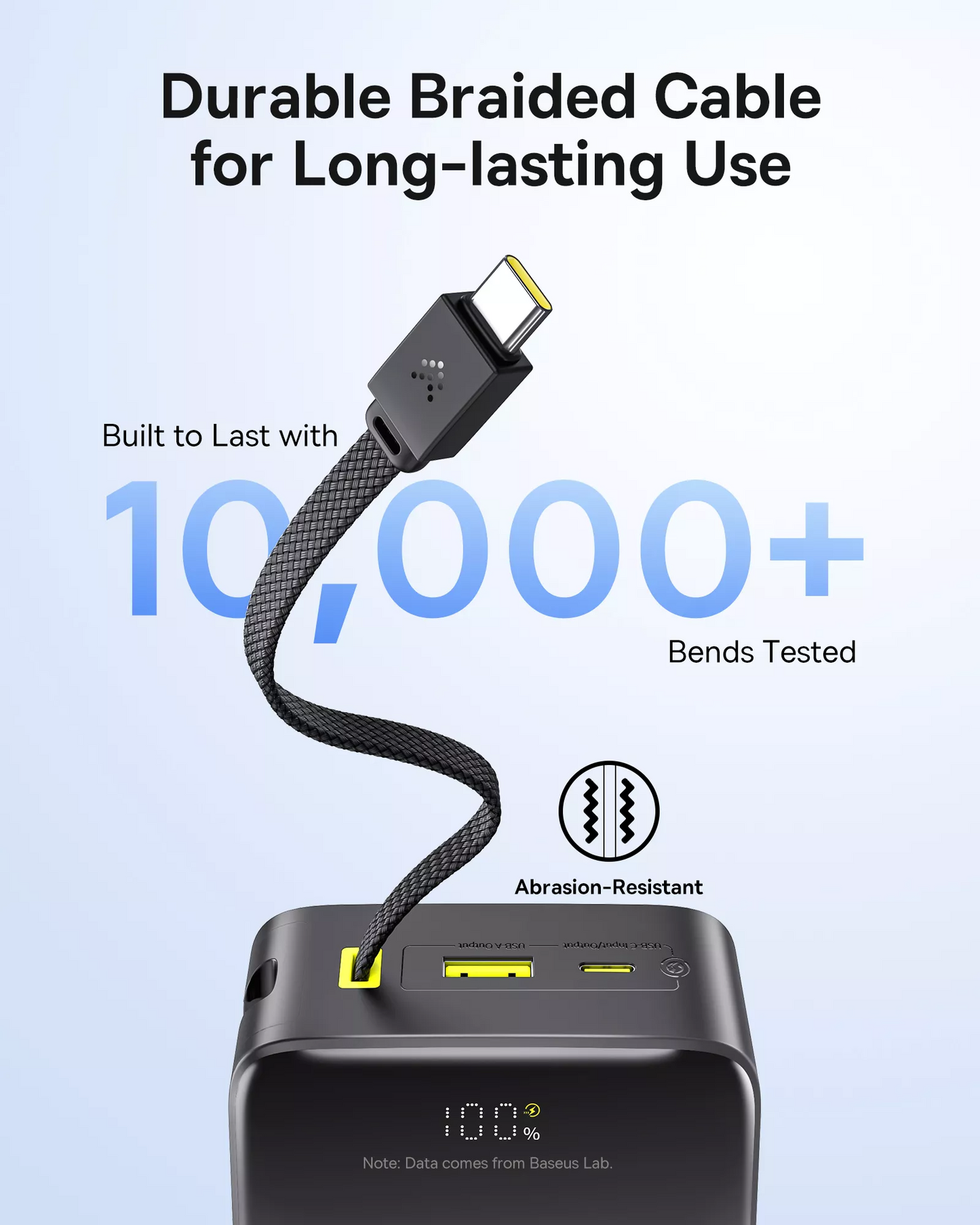 Baseus EnerFill Bipow2 Pro External Battery, 30000mAh, 22.5W, QC + PD, 1 x USB-A - 2 x USB-C, Black E0028100