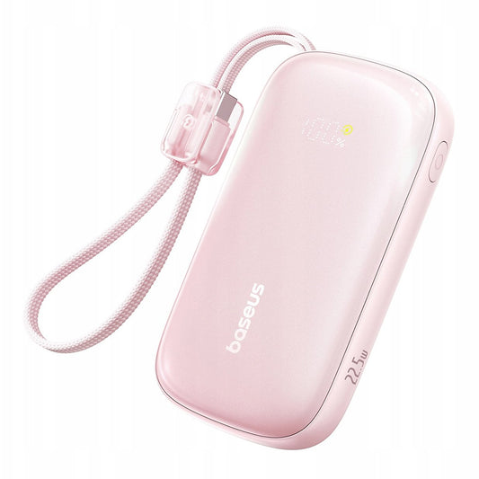 Baseus EnerFill FC21 Qpow 3 Ultra External Battery, 20000mAh, 22.5W, QC + PD, 1 x USB-A - 1 x USB-C, Pink E0027M02
