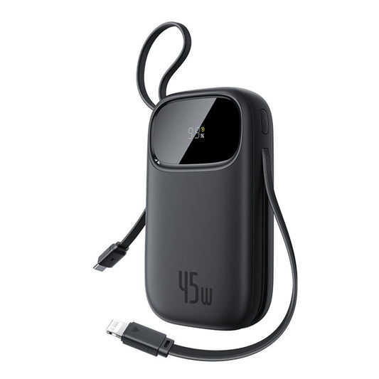 Baseus EnerFill FC31 Qpow 3 External Battery, 10000mAh, 45W, QC + PD, 1 x Lightning - 1 x USB-A - 2 x USB-C, Black E0028C00