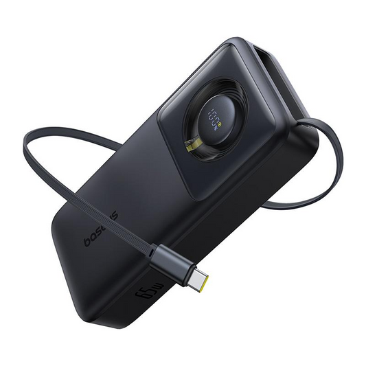 Baseus Free2Pull External Battery, 20000mAh, 65W, PD, 2 x USB-C, Black, Resealed P10073700123-00