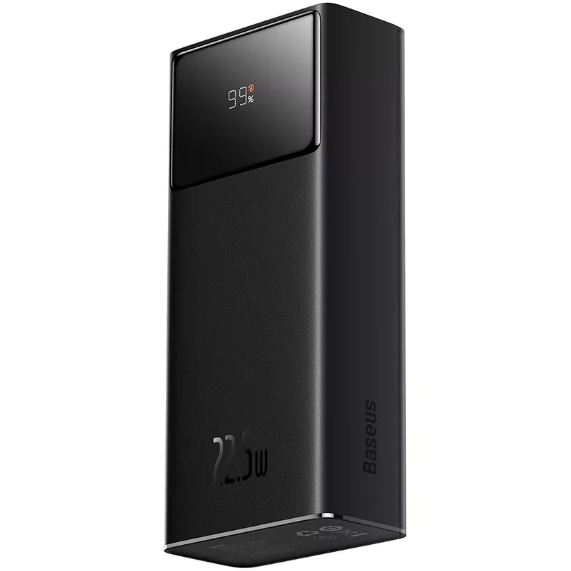 Baseus Star Lord External Battery, 30000mAh, 22.5W, QC + PD, 1 x USB-C - 2 x USB-A, Black PPXJ080101