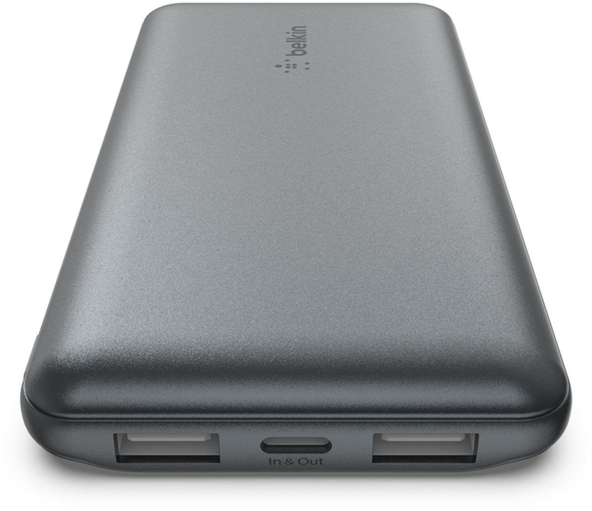 Belkin BoostCharge External Battery, 10000mAh, 15W, 1 x USB-C - 2 x USB-A, Gray BPB011btGY