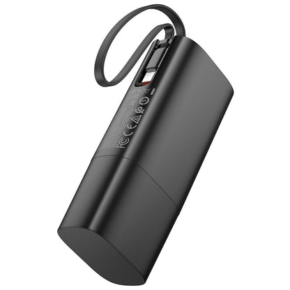 HOCO J148 2-in-1 Power Bank, 5000mAh, 20W, PD, 2 x USB-C, Black