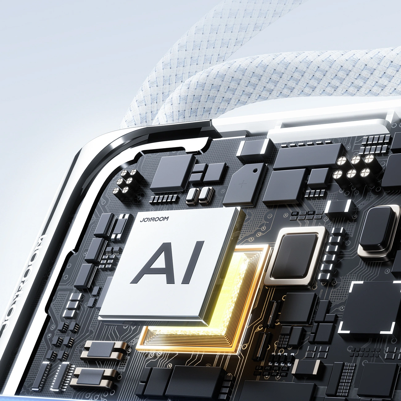 Joyroom JR-PBF27 Pro External Battery, 10000mAh, 30W, QC + PD, 1 x Lightning - 2 x USB-C, White