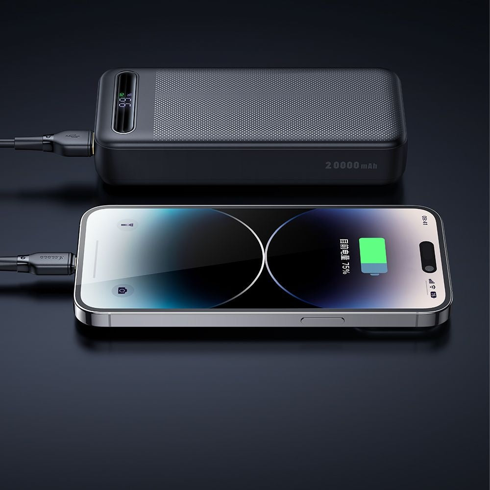 McDodo MC-3891 Star External Battery, 20000mAh, 22.5W, QC + PD, 2 x USB-A - 1 x USB-C, Black