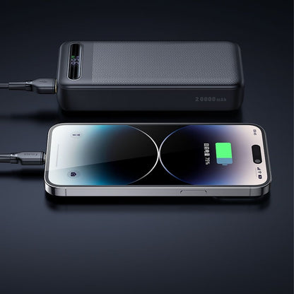 McDodo MC-3891 Star External Battery, 20000mAh, 22.5W, QC + PD, 2 x USB-A - 1 x USB-C, Black