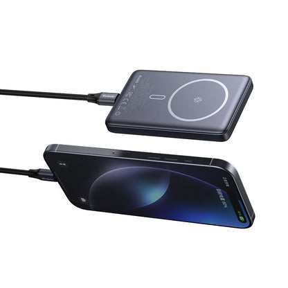 McDodo MC-4651 Meta Wireless External Battery, 10000mAh, 20W, PD + FQI, 1 x QI - 1 x USB-C, Black