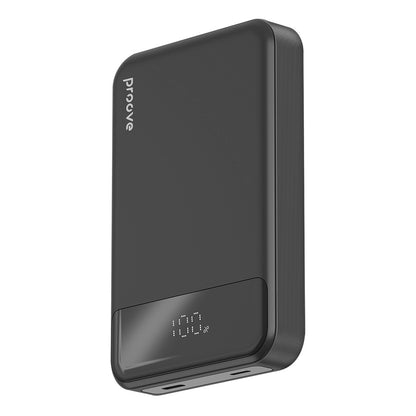 Proove Hoodman Wireless External Battery, 10000mAh, 20W, PD + FQI, 1 x QI - 1 x USB-C, Black PBH120010001