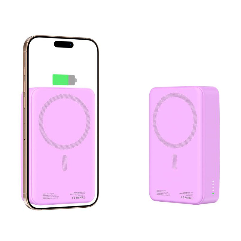 External Wireless Battery Tech-Protect PB12 LifeMag, 20000mAh, 20W, QC + PD + FQI, 1 x QI - 1 x USB-A - 1 x USB-C, Purple
