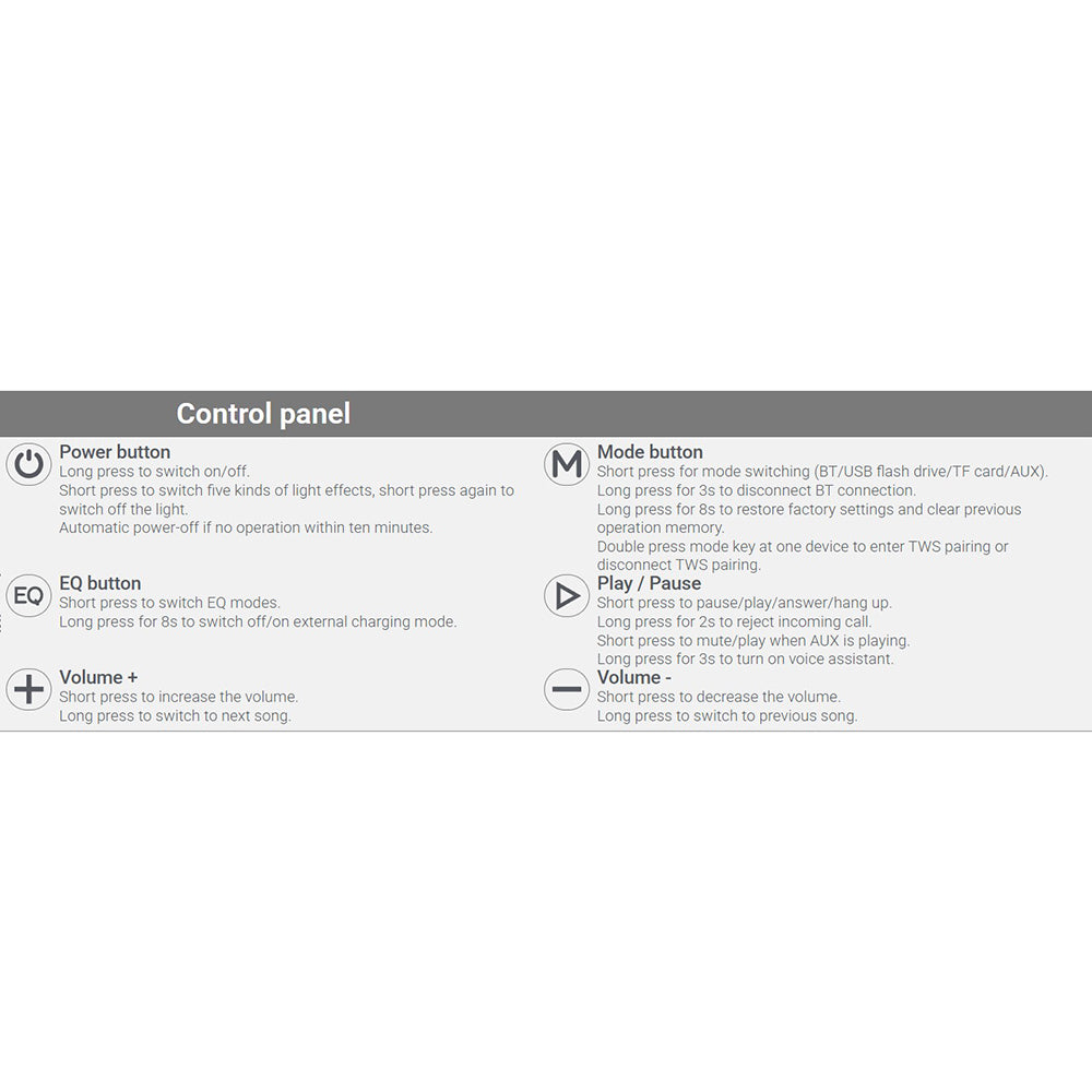 Acefast K5 Pro Bluetooth Speaker, 100W, RGB, Waterproof, Black