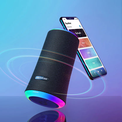 Anker SoundCore Flare 2 Bluetooth Speaker, 20W, RGB, Waterproof, Black A3165G11