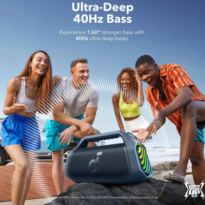 Portable Bluetooth Speaker Anker Soundcore Boom 2 Plus, 140W, RGB, Waterproof, Blue A3134031 