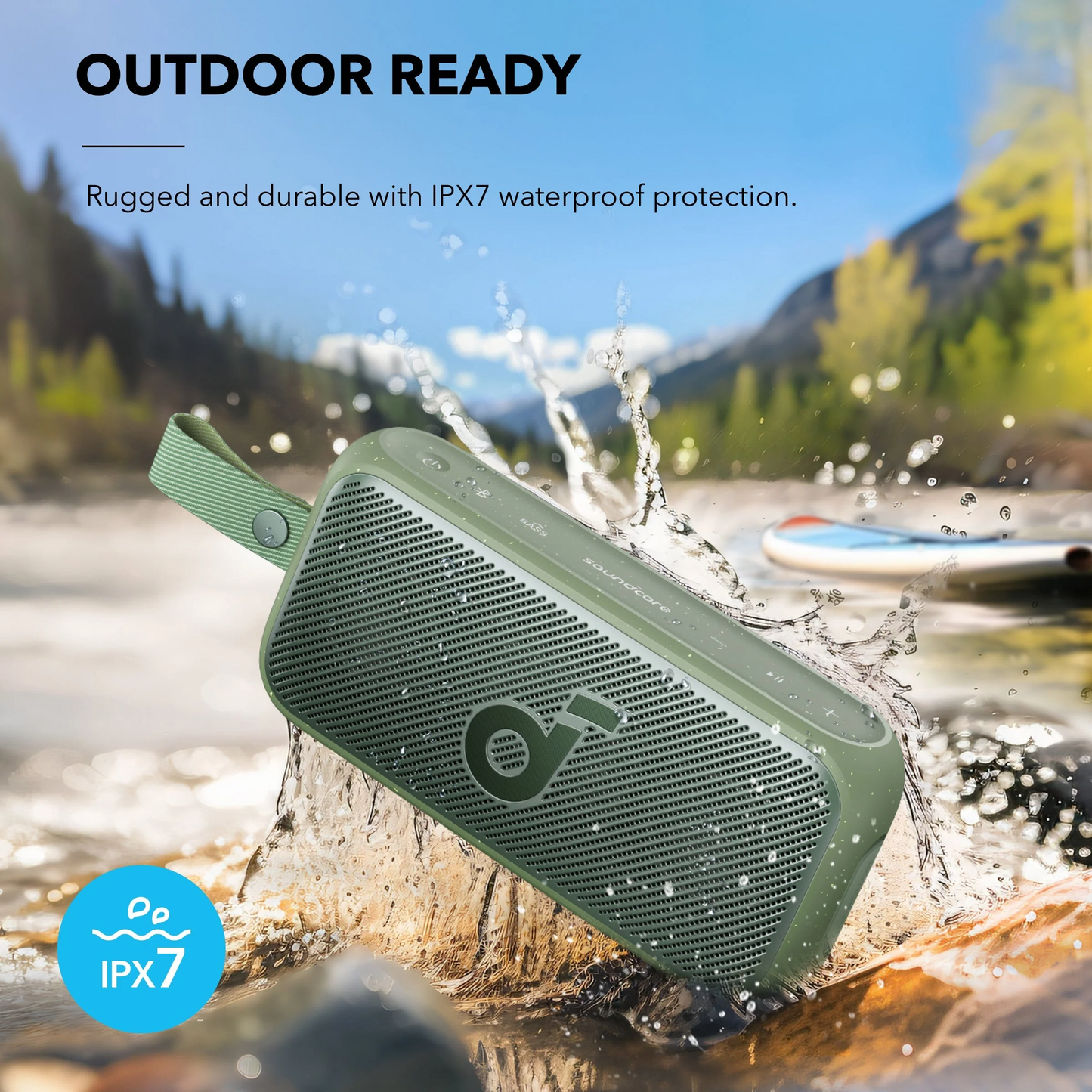 Anker SoundCore Motion 300 Portable Bluetooth Speaker, 30W, TWS, Waterproof, Green A3135061