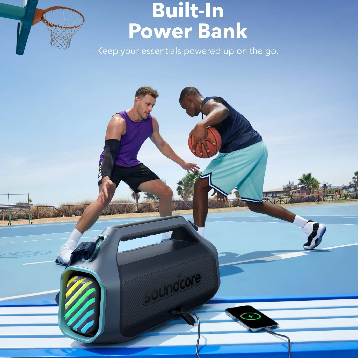 Portable Bluetooth Speaker Anker Soundcore Boom 2 Plus, 140W, RGB, Waterproof, Blue A3134031 