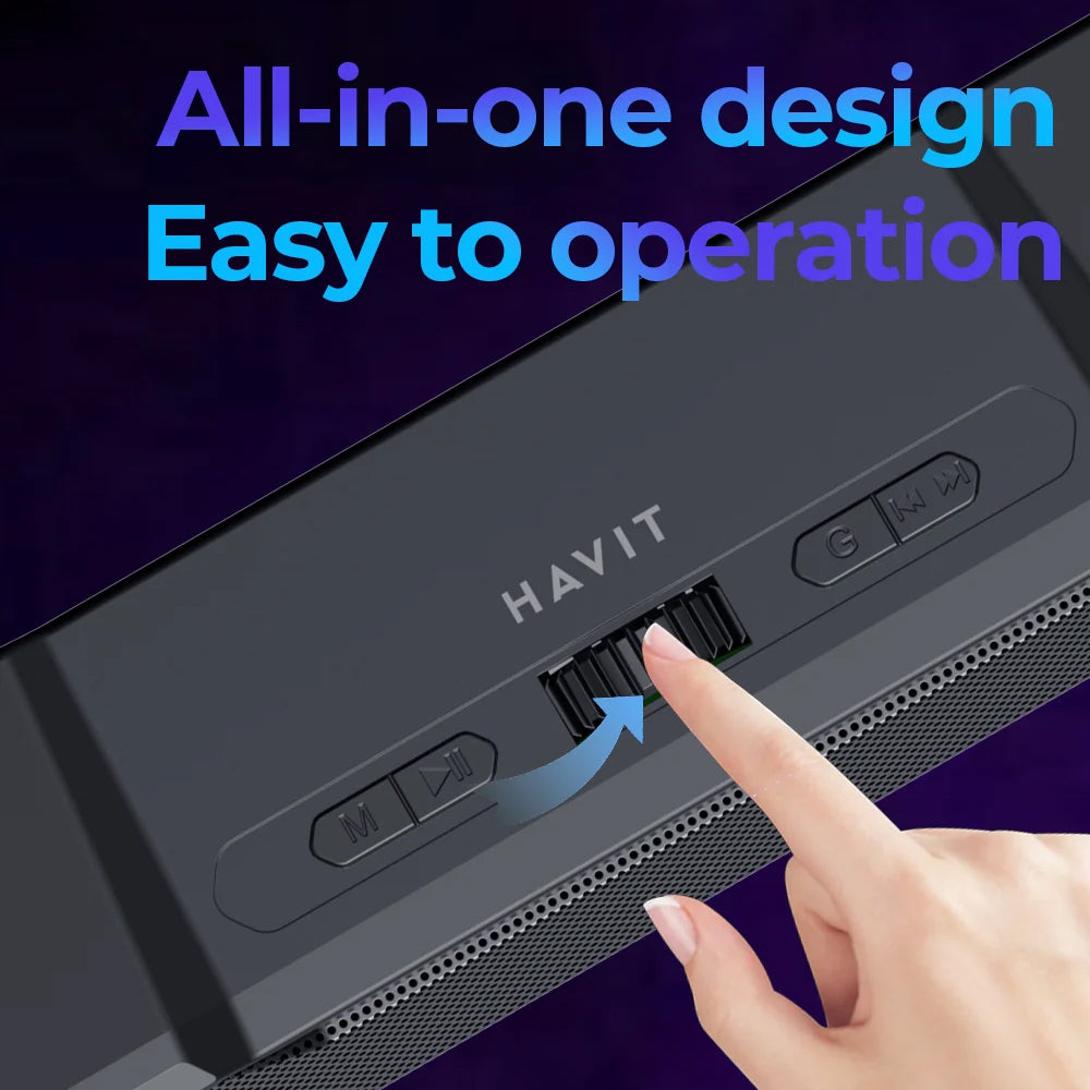 HAVIT SK772BT Bluetooth Speaker, 10W, Black