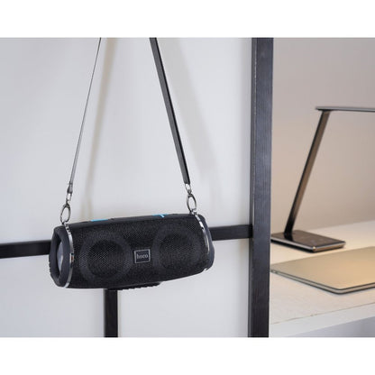 HOCO HC12 Portable Bluetooth Speaker, 10W, RGB, Waterproof, Black