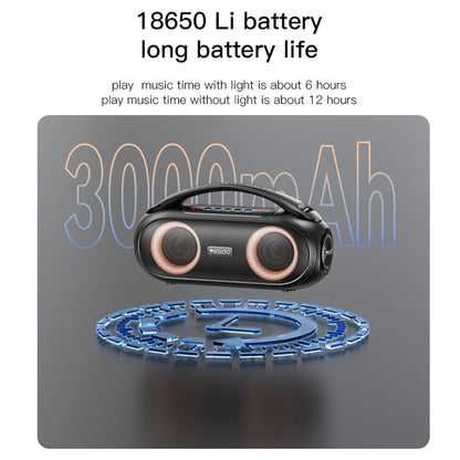 Yesido YSW19 Portable Bluetooth Speaker, 40W, RGB, Waterproof, Black