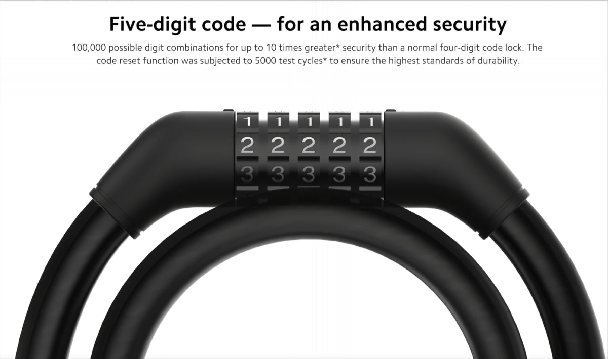 Xiaomi Anti-theft Cable for Electric Scooter, Black BHR6751GL