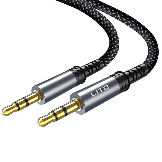 Audio Cable 3.5mm - 3.5mm Lito LA01D, 1m, Black