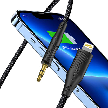 Lightning Audio Cable - 3.5mm Lito LA02, 1m, Black