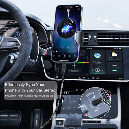 Lightning Audio Cable - 3.5mm Lito LA02, 1m, Black