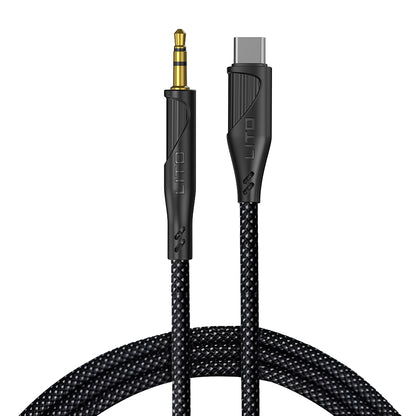 USB-C to 3.5mm Lito LA02 Audio Cable, 1m, Black