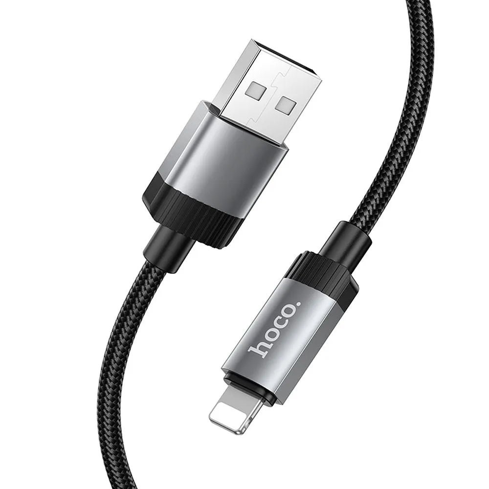 USB-A to Lightning Data and Charging Cable HOCO X117, 18W, 1m, Black