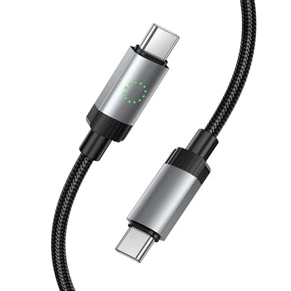USB-C Data and Charging Cable - USB-C HOCO X117, 60W, 1m, Black