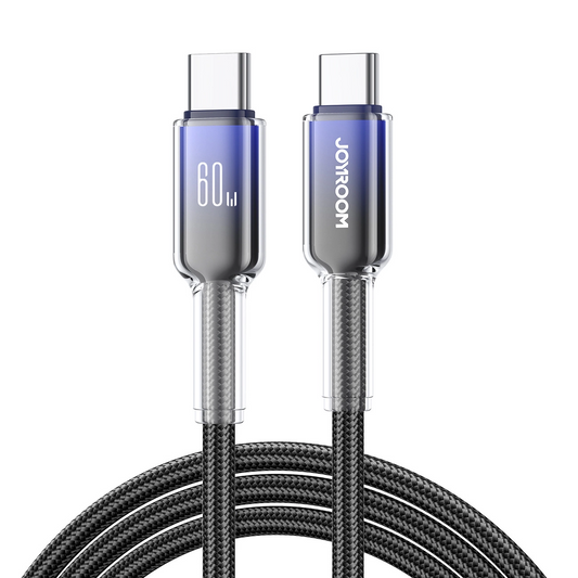 USB-C Data and Charging Cable - USB-C Joyroom S-A42, 60W, 1.2m, Black