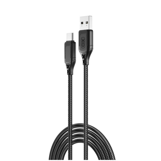 USB-A to USB-C Data and Charging Cable XO Design NB235, 18W, 1m, Black