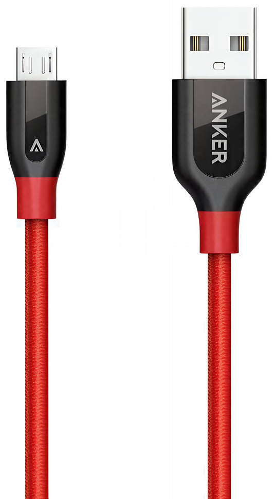 USB-A to microUSB Data and Charging Cable Anker PowerLine+, 18W, 0.91m, Red A8142G91